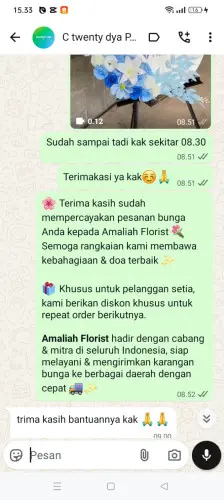 Testimonial Standing Flower malang
